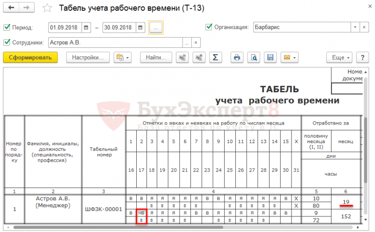 Журнал отгулов образец