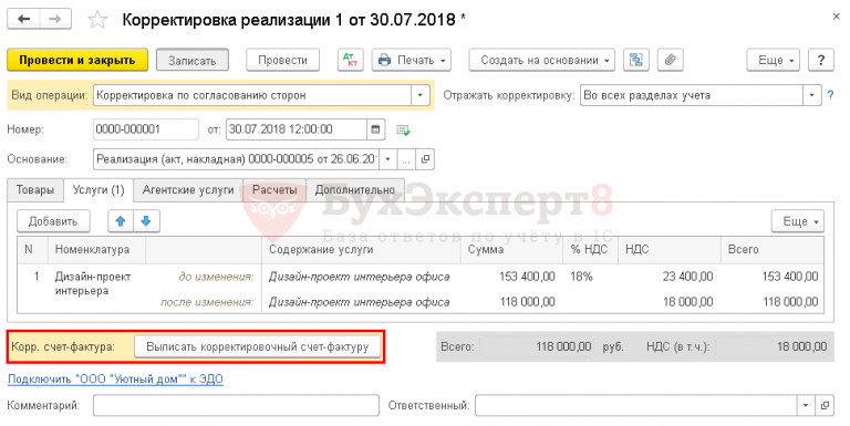 1с упп корректировка реализации нет себестоимости