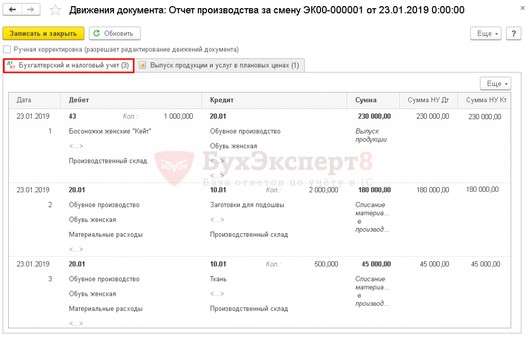Дт 20 счета