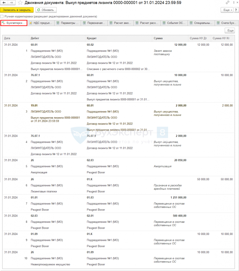 Баланс лизингополучателя проводки. Лизинг проводки у лизингополучателя. Проводки лизинг 2022 году у лизингополучателя. Проводки по лизингу в 2022 году у лизингополучателя. Выкуп предмета лизинга проводки у лизингополучателя в 1с 8.3.