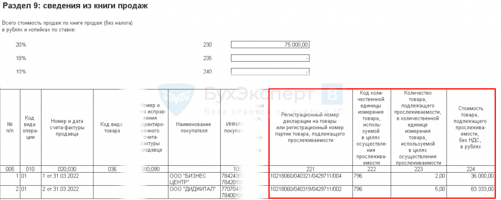 Отчет об операциях с товарами подлежащими прослеживаемости в 1с